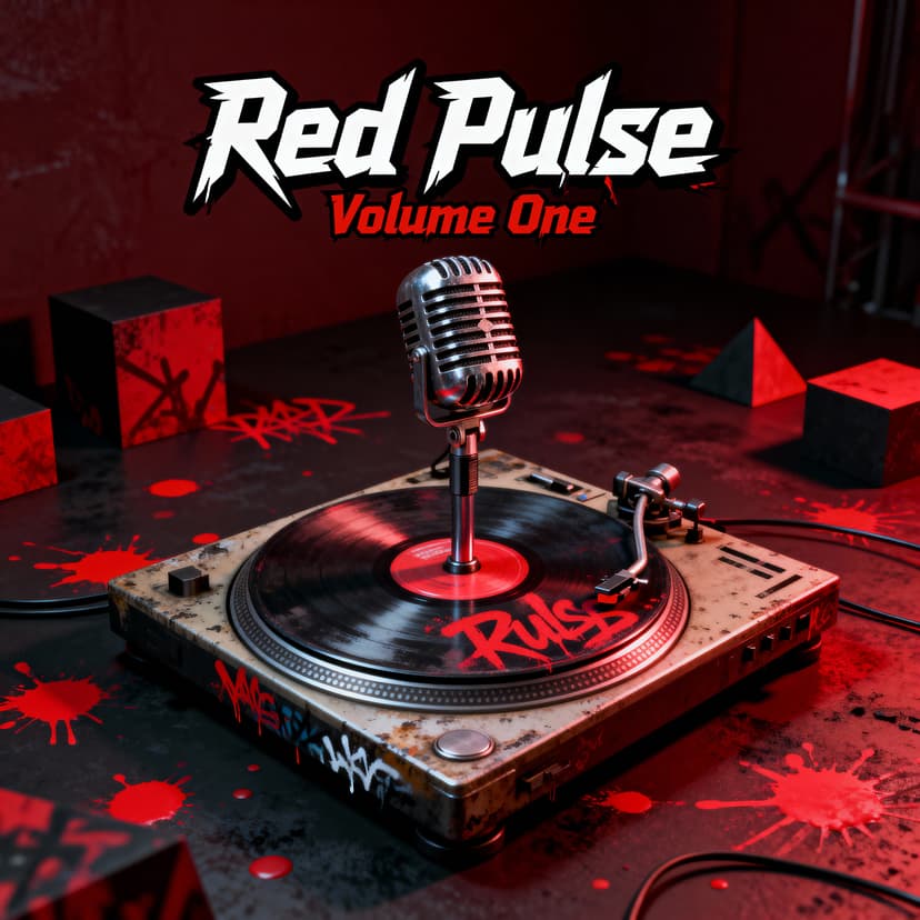 Professional album cover design with artistic visual concept matching musical genre, bold graphic design with typography and imagery, creative composition capturing the essence and mood of the music, print-ready artwork with striking visual impact