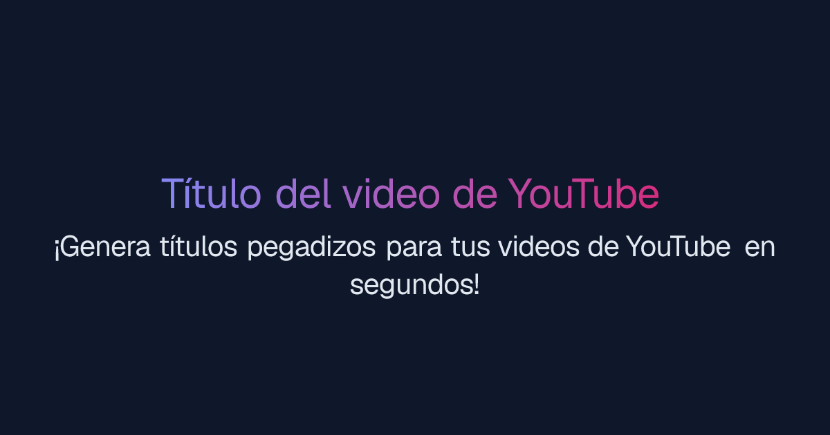 Título del video de YouTube | Easy-Peasy.AI