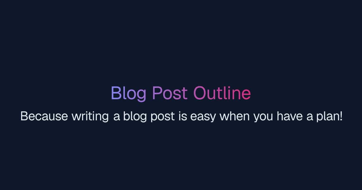 Free AI Blog Post Outline | Easy-Peasy.AI