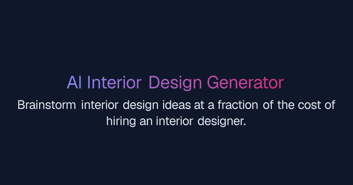 AI Interior Design Generator, Virtual Staging AI tool + Room GPT AI ...