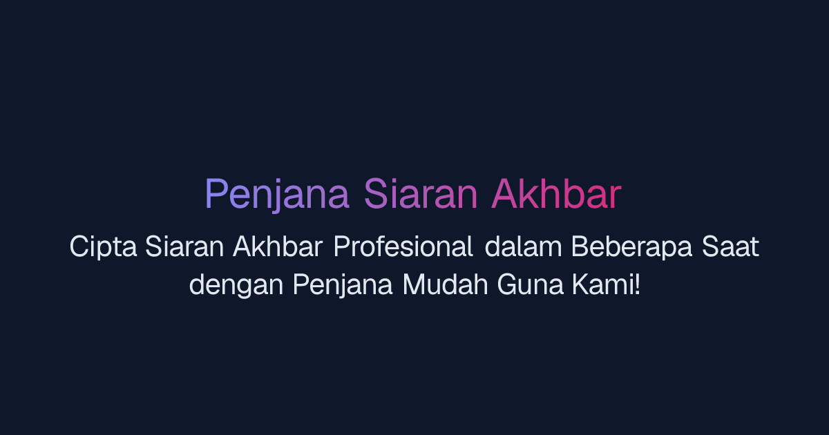 Penjana Siaran Akhbar | Easy-Peasy.AI