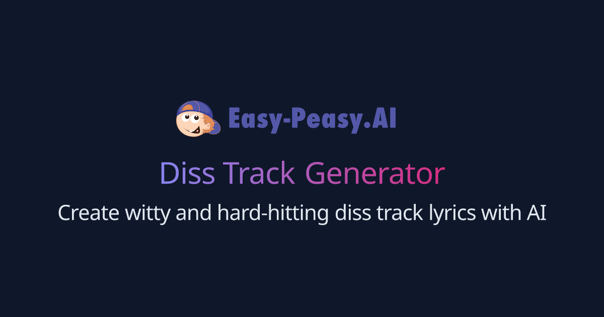 make a diss track generator