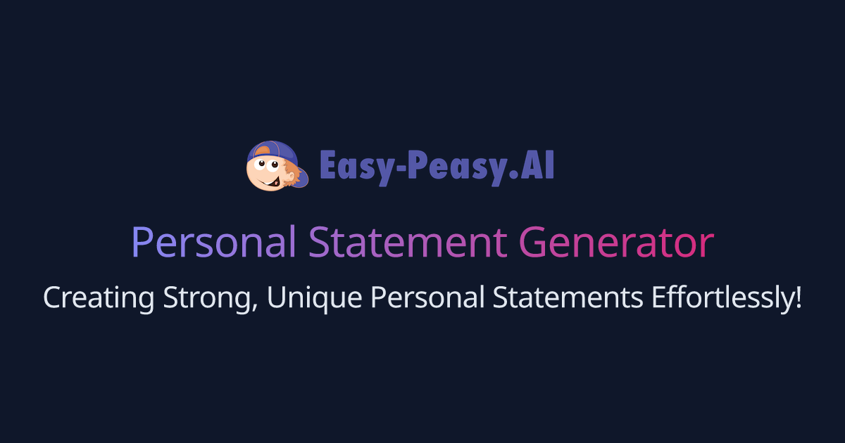 ai personal statement writer free