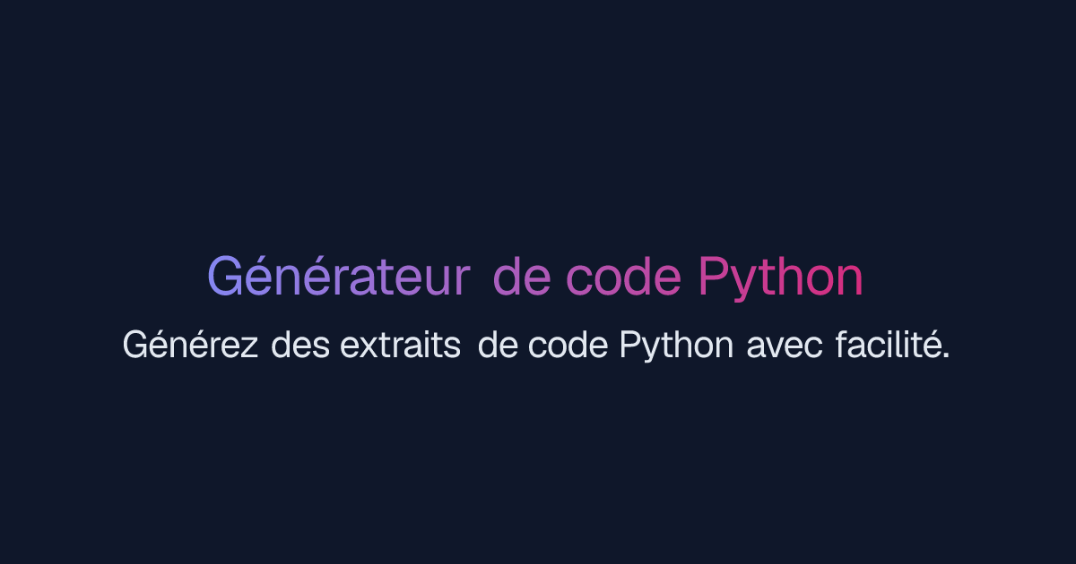 Générateur de code Python | Easy-Peasy.AI