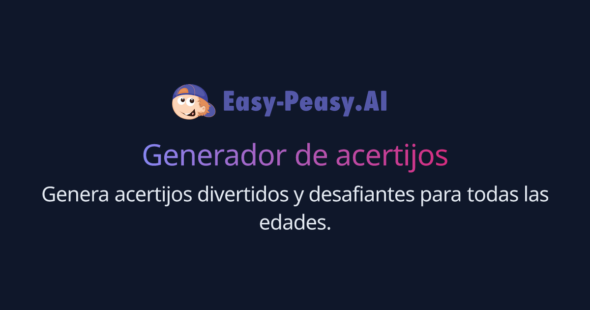 generador de acertijos