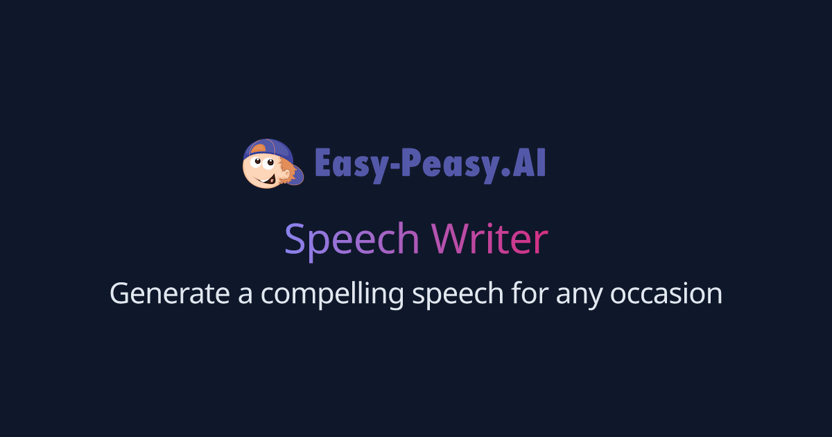 ai speech writer generator