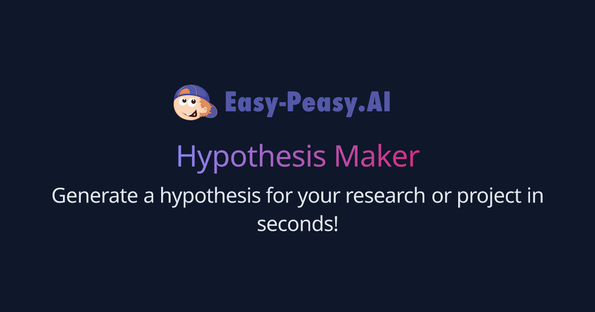 free hypothesis maker