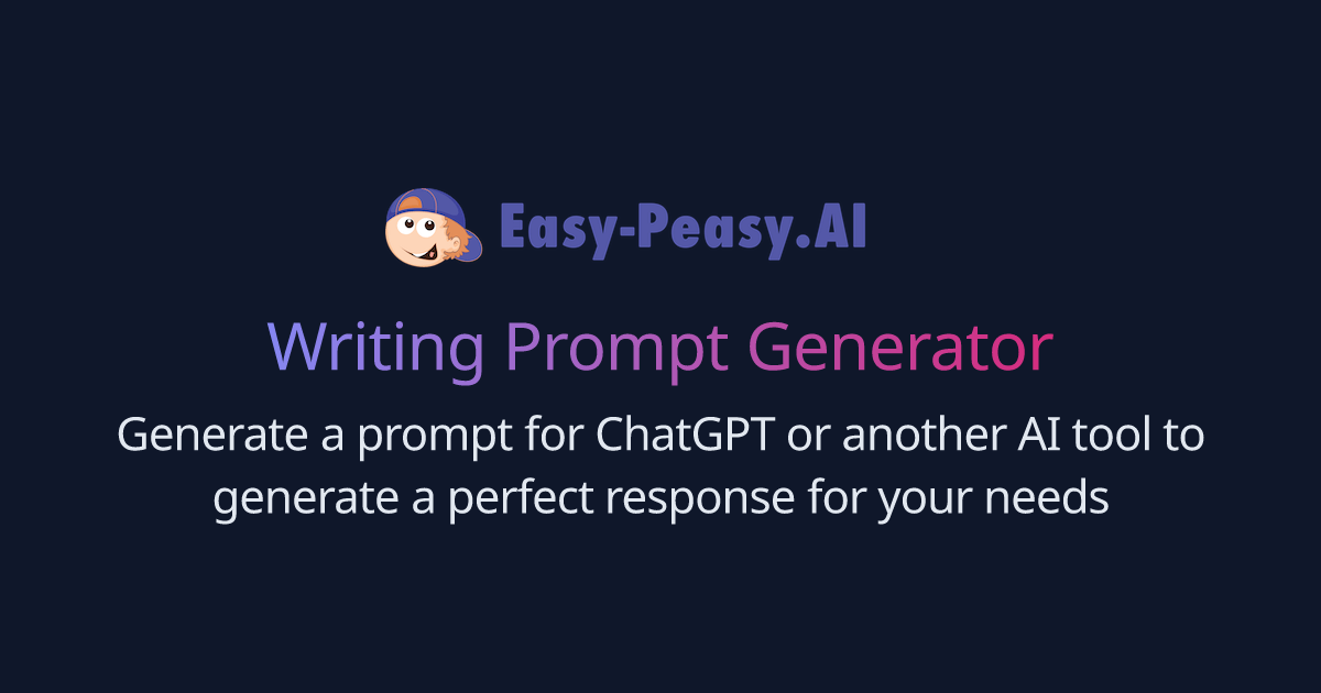 Free AI Writing Prompt Generator | Easy-Peasy.AI