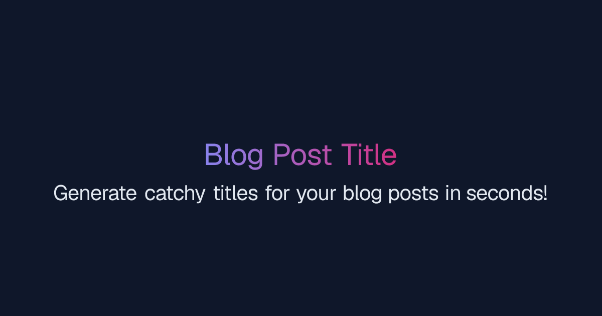 Free AI Blog Post Title | Easy-Peasy.AI