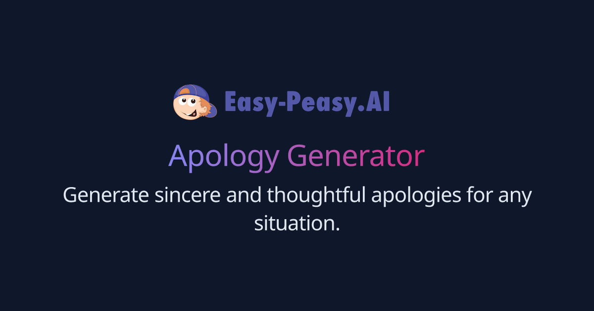 ai apology generator free