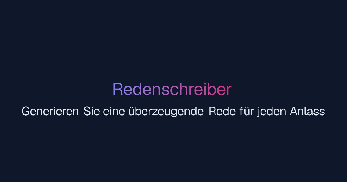 Redenschreiber | Easy-Peasy.AI