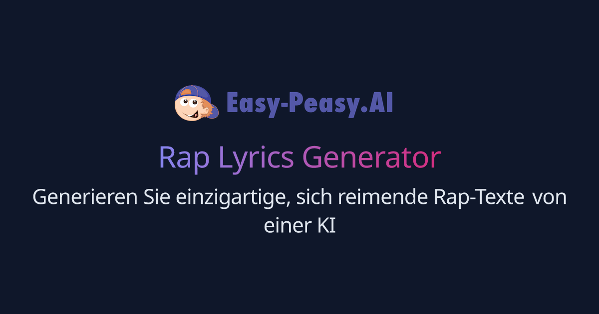 Rap Lyrics Generator EasyPeasy.AI