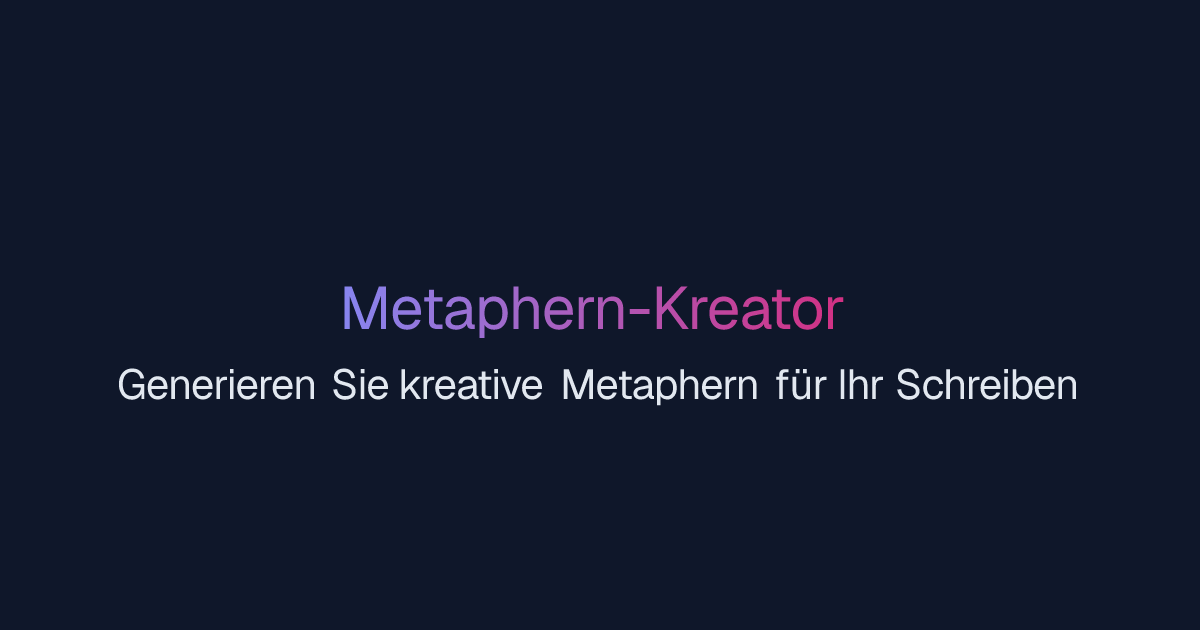 Metaphern-Kreator | Easy-Peasy.AI