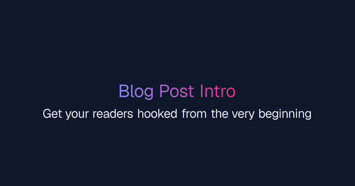 Free AI Blog Post Intro | Easy-Peasy.AI
