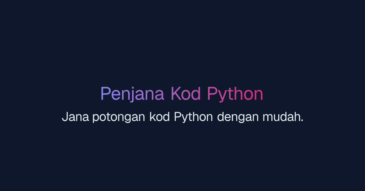Penjana Kod Python | Easy-Peasy.AI