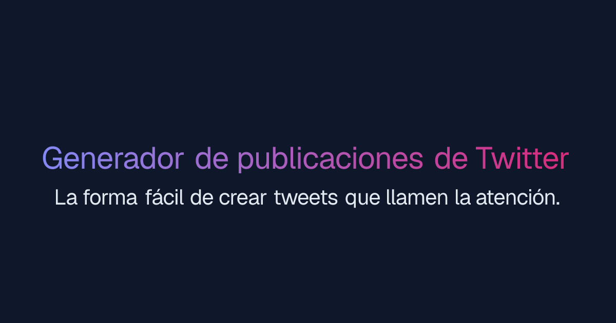Generador de publicaciones de Twitter | Easy-Peasy.AI