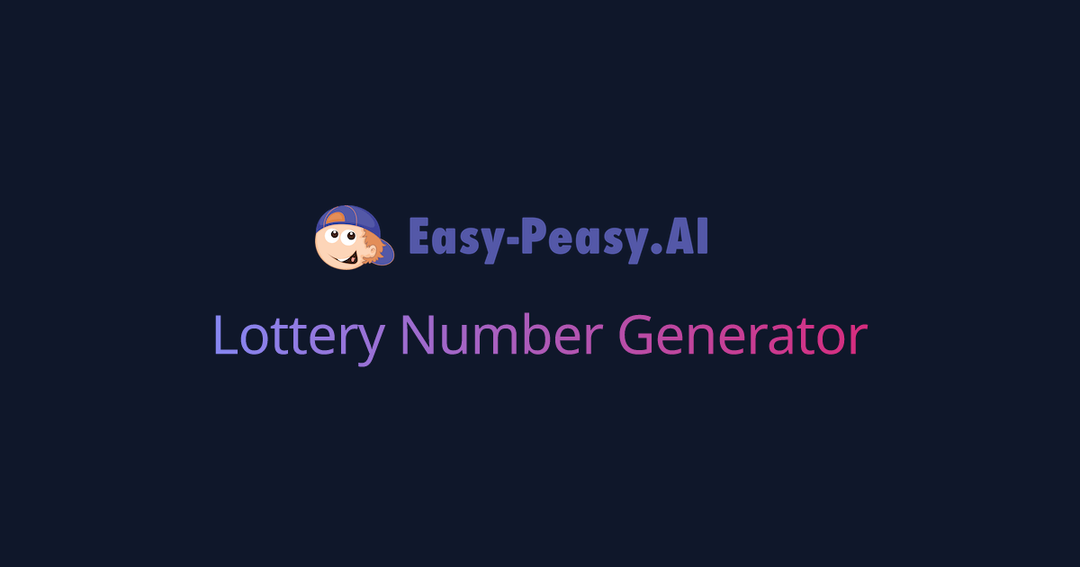 Lotto plus number clearance generator