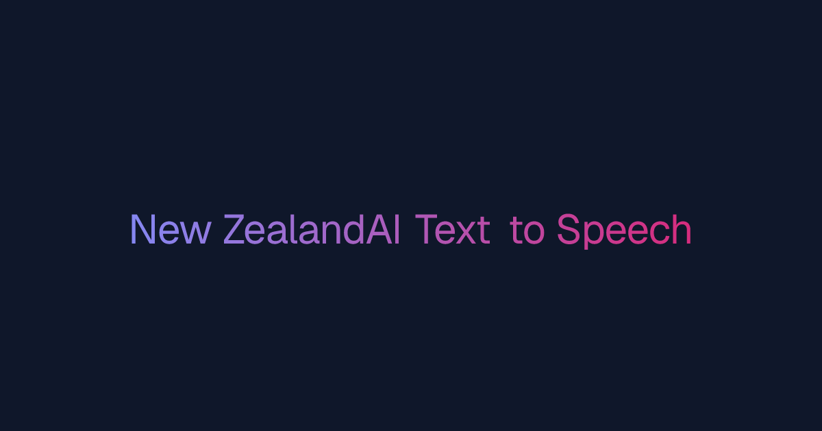 New Zealand Accent Text-to-Speech | AI Voice Generator Online | Easy ...