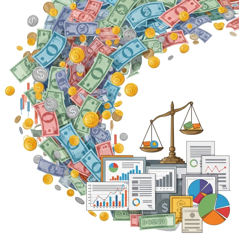 Abstract Financial Assets Illustration | Risk & Reward | AI Art ...