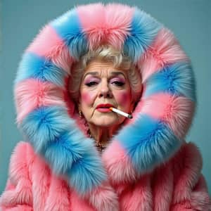 Pam St Clement's Glamorous Fur Coat