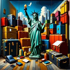Surreal Statue of Liberty: A Journey of Emotion