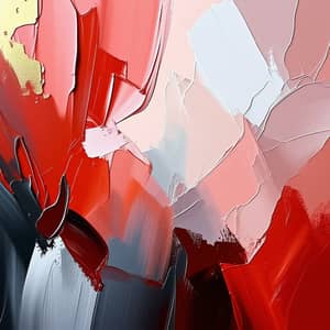 Red and Gold Abstract Oil Painting Background