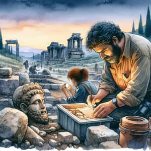 Exploring Ancient Civilizations in Watercolor Art