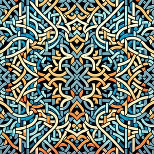 Intricate Tessellation Pattern Design - Symmetrical Geometric Shapes