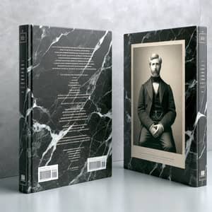 Black Marble Stone Book Design - Realistic Details & Textures