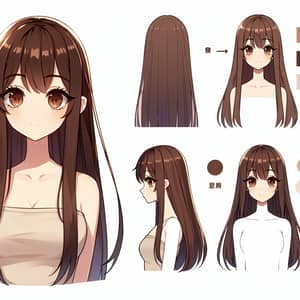 Sugar Apple Fairy Tale Anime-style Fairy Girl with Chocolate-colored Hair