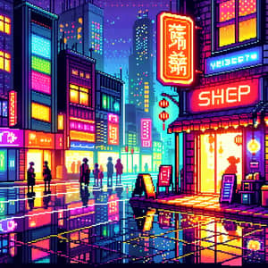 Pixel Art Cyberpunk City: Neon Nights & Stories