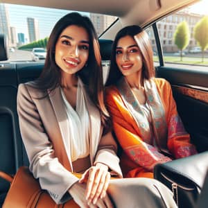 Professional Pakistani Women Enjoying Ride Home | Ride-hailing Service