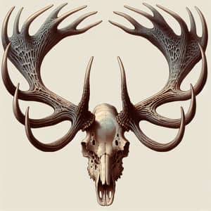 Intricately Designed Antlers Without a Skull