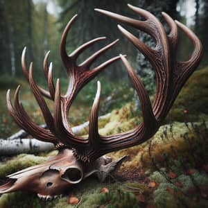 Beautiful Naturally Shed Deer Antler | Intricate Brown Tines