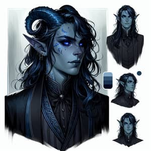 Captivating Tiefling Character Design | Realistic D&D Style Artwork