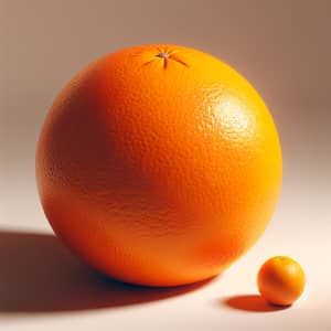 Giant Oversized Orange - Realistic Details & Sunlit Shine