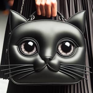 Cat Shaped Women's Bag with Expressive Eyes - Unique Accessories