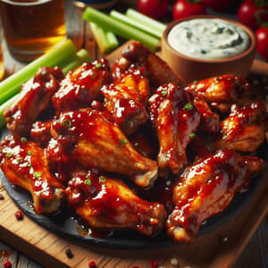 Delicious Chicken Wings with Sweet and Spicy Sauce