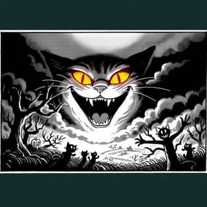 Devilish Cat with Malevolent Ambiance - Wicked Charm