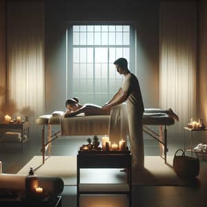 Therapeutic Massage in Serene Spa Setting