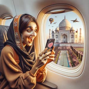Gulabsa Captures Taj Mahal View from Airplane | Cultural Diversity