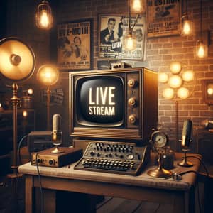 Vintage Retro-Styled Live Stream Setup | Nostalgic Ambience