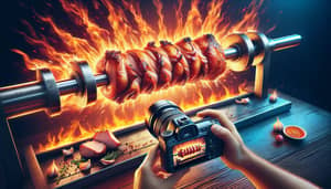 Mouthwatering Pork Roast on Spit - Food Photography Magazine Style