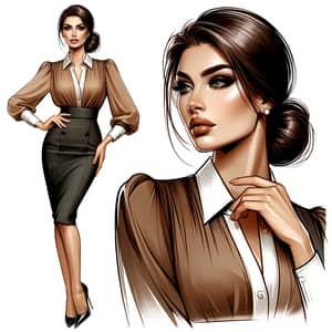 Captivating and Sophisticated | Stylish Woman with Glamour