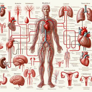 Human Circulatory System Diagram with Organs | Anatomy Details