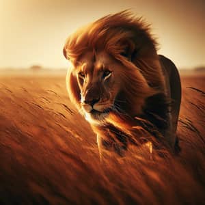 Majestic Lion Roaming the Savannah | Wildlife Photography
