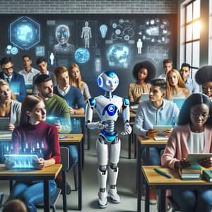 The Impact of AI on Teaching Methods - Futuristic Classroom Experience