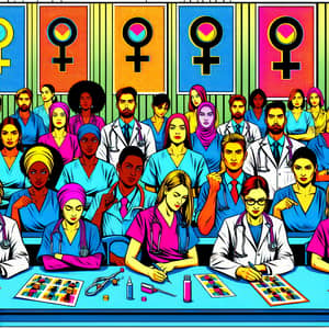 Gender Equality in Pop Art Style