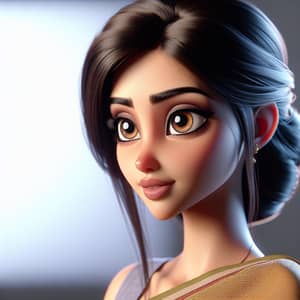 Beautiful Indian Girl in Traditional Saree | 8K, Realistic Animation