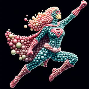 Bubble Gum Female Superhero Illustration